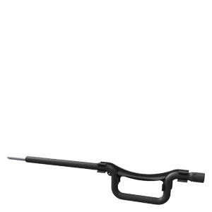Plinski ventil u obliku crne plastične cijevi s ergonomskom ručkom.