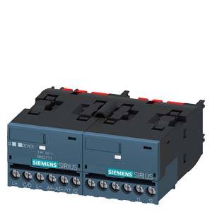 Dva električna sklopna uređaja iz Siemensove Sirius serije, pogodni za industrijske primjene. Imaju nekoliko priključnih stezaljki.