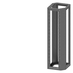 Čelični okvir iz tamnosive metalne konstrukcije, uspravno postavljen, s vidljivim vijčanim spojevima na uglovima, na bijeloj pozadini.