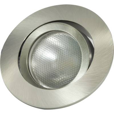 LED ugradbeni reflektor srebrne boje s okruglim, modernim dizajnom. Idealan za ugradnju u stropove za ciljano osvjetljenje.