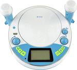 X4 Tech Bobby Joey Jam Box dječji CD Bluetooth®, AUX, CD, USB, SD uklj. funkcija karaoke , uklj. mikrofon plava boja
