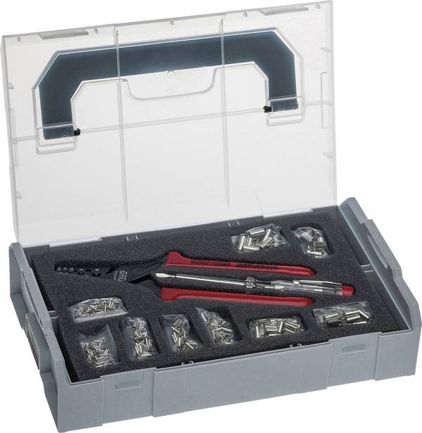 NWS  338-22 kliješta za prešanje  završna čahura 0.5 do 16.0 mm² uklj. naponski tester, uklj. asortiman šupljica u koferu