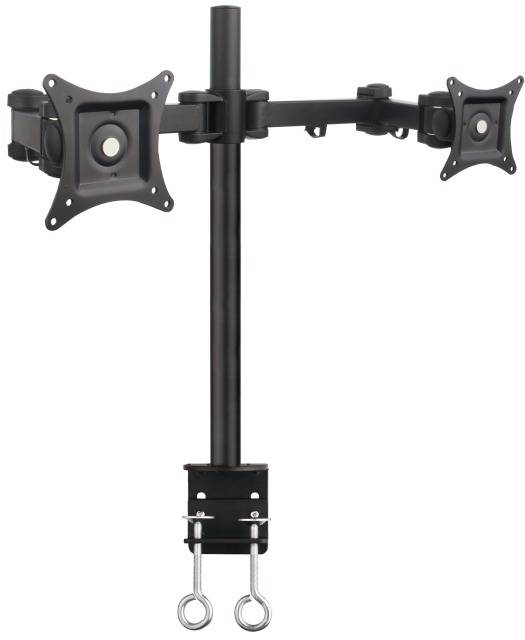TECHly ICA-LCD-482-D stolni nosač za monitor 2 Zaslon(i) 33,0 cm (13") - 68,6 cm (27") crna vrtljivi nosač, podesiv po v-0