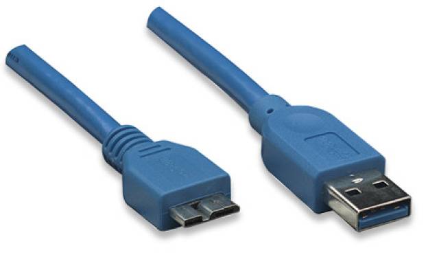 TECHly USB kabel USB 3.2 gen.1 USB-A utikač, USB-Micro-B 3.0 utikač 2.00 m plava boja pozlaćeni kontakti ICOC-MUSB3-A-02-2