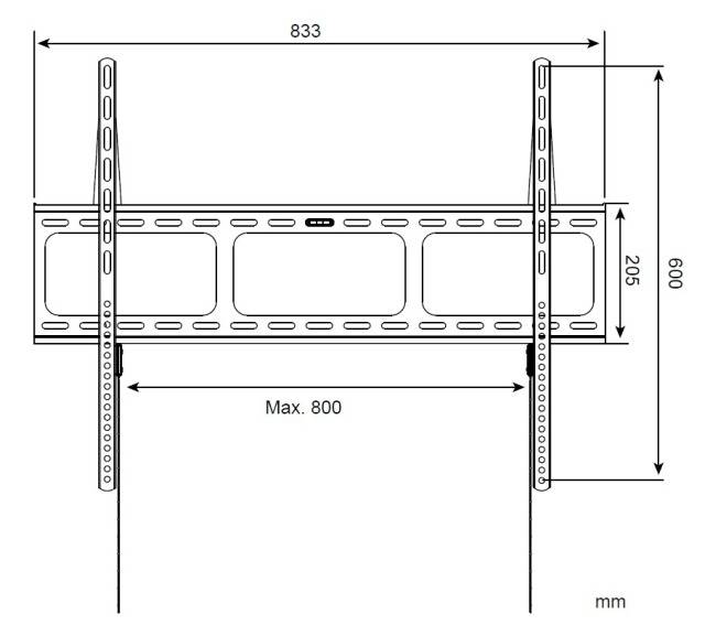 TECHly ICA-PLB-860 zidni držač za TV 106,7 cm (42") - 203,2 cm (80") togi nosač integrirana libela-2