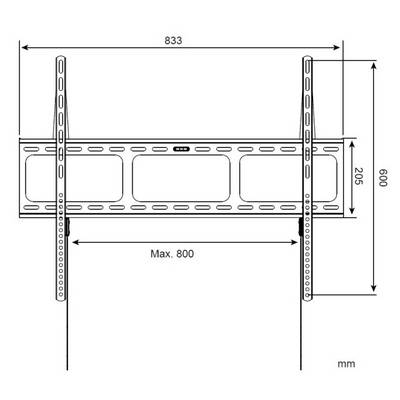TECHly ICA-PLB-860 zidni držač za TV 106,7 cm (42") - 203,2 cm (80") togi nosač integrirana libela-2