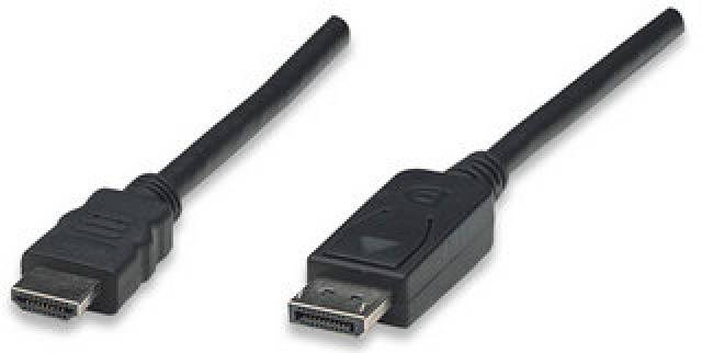 TECHly DisplayPort / HDMI priključni kabel DisplayPort utikač 2.00 m crna ICOC-DSP-H12-020 4K UHD, sa zaštitom DisplayPo-4