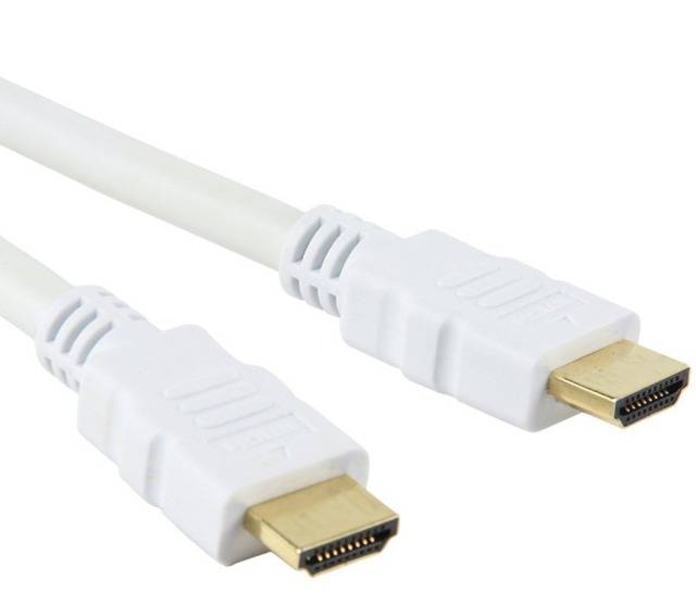 TECHly HDMI priključni kabel HDMI A utikač 5.00 m bijela ICOC-HDMI-4-050WH 4K UHD HDMI kabel-1