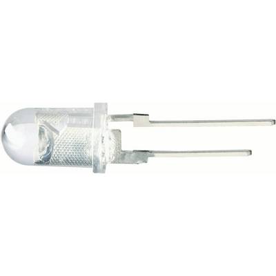 Prozirna LED u bliskom kadru, prikazuje metalne kontaktne šiljke za električko spajanje.