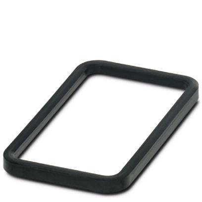 Pravokutni crni plastični okvir na bijeloj pozadini.