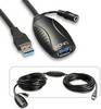 LINDY USB kabel USB 3.2 gen.1 USB-A utikač, USB-A utičnica 10.00 m crna aktivno s pojačanjem signala 43156
