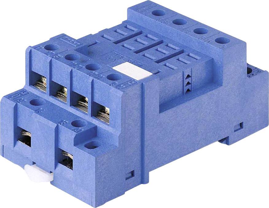 Plavi električni priključak s više priključnica i stezaljki, pogodan za industrijske primjene.