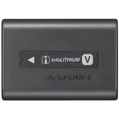 Crni akumulator s natpisom 'InfoLITHIUM' i 'ActiFORCE', pravokutnog oblika, s pokaznom strelicom na gornjoj strani.