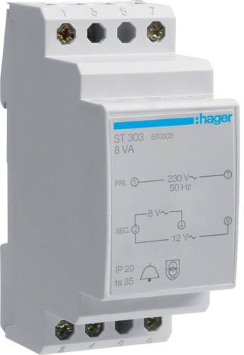 Hager ST303 Beltransformator 8 V, 12 V 1 A