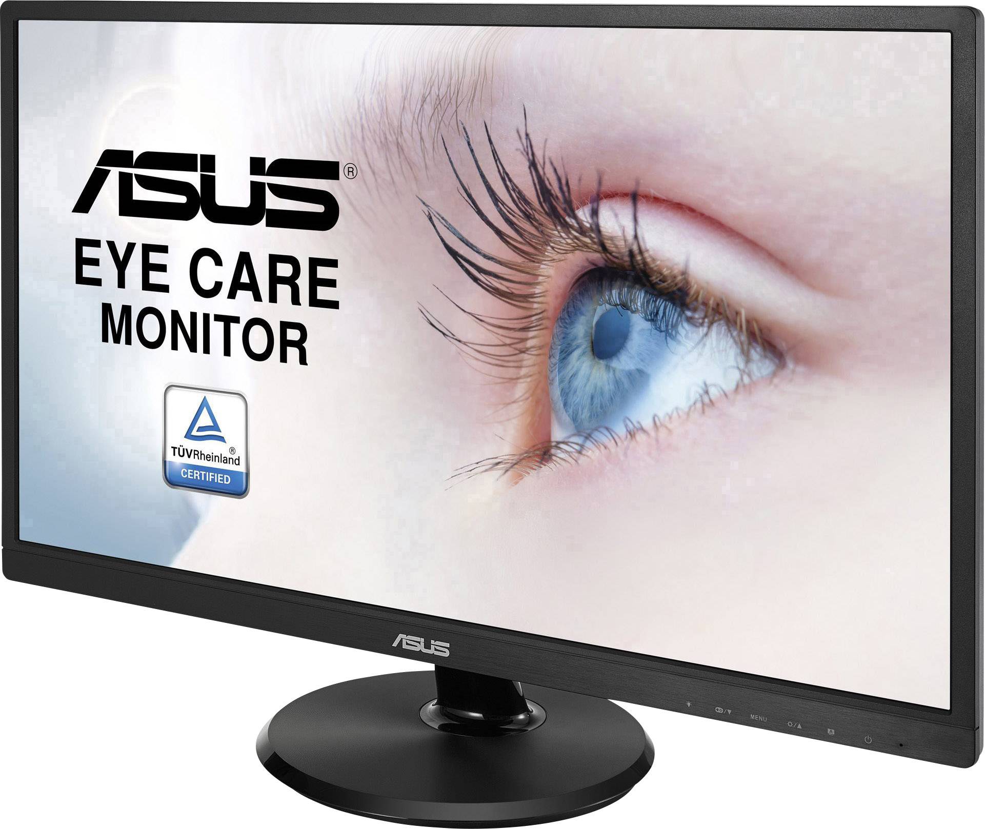 ASUS monitor prikazuje sliku oka. Display je označen kao 'Monitor za zaštitu očiju' s TÜV certifikatom.