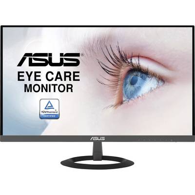 Monitor s velikim zaslonom prikazuje oko u bliskom kadru. Tekst: 'ASUS Monitor za zaštitu očiju', TÜV-certificiran za tehnologiju koja štiti oči.
