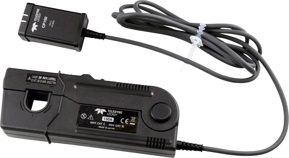 Crni mjerni senzor struje s priključnim kabelom. Proizveden od Teledyne Lecroy, model CP-150.