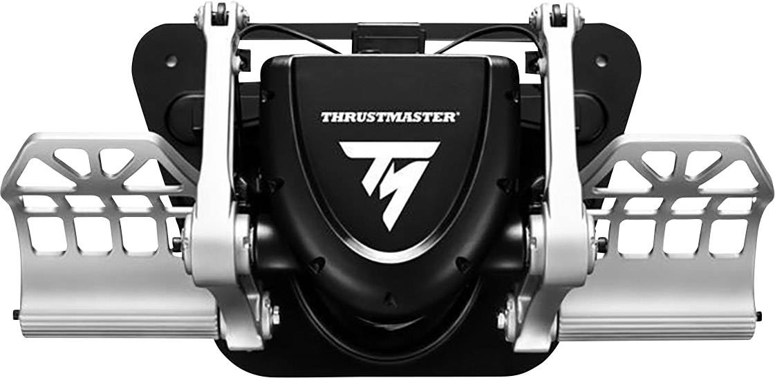 Nosač uređaja za upravljač 'Thrustmaster', crn s metalnim elementima, pokazuje stabilnost i precizne mogućnosti upravljanja.