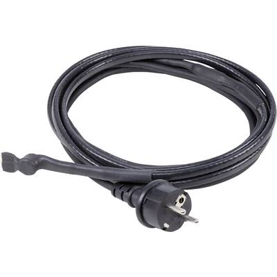 Crni mrežni kabel s utikačem, smotан.