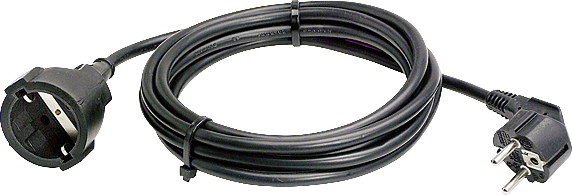 AS Schwabe 50312 Stroom Verlengkabel Zwart 3.00 m H05VV-F 3G 1,5 mm²