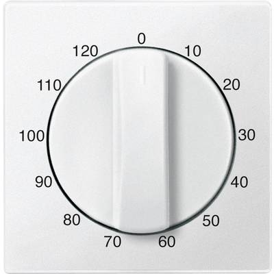 Bijeli okretni gumb s oznakama od 0 do 120 u koracima od deset, vjerojatno za podešavanje temperature ili vremena.