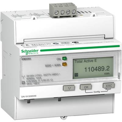 Električni brojač marke s ekranom koji prikazuje vrijednost '110489,2 kWh', kao i različite upravljačke elemente i priključke.