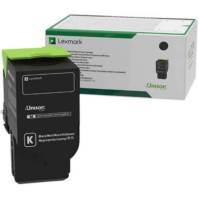 Toner kazeta Lexmark, model Unison, crna. Ambalaža u pozadini. Pogodan za specifične modele pisača.
