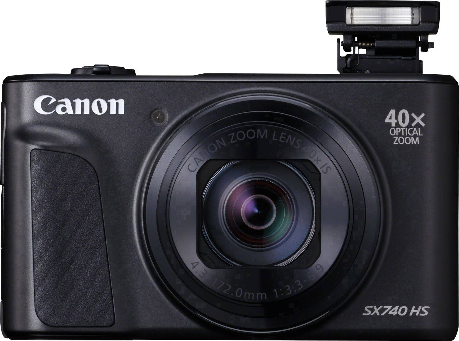 Canon PowerShot SX740 HS digitalni fotoaparat 20.3 Megapiksela Zoom (optički): 40 x crna 4K-video, Bluetooth, mobilni ok-1