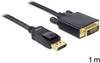 Delock DisplayPort / DVI adapterski kabel DisplayPort utikač, DVI-D 24+1-polni utikač 1.00 m crna 82590 DisplayPort kabel