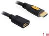 Delock HDMI produžetak HDMI A utikač, HDMI A utičnica 1.00 m crna 83079 4K UHD, pozlaćeni kontakti HDMI kabel