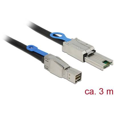 SFP+ kabel, cca. 3 m, s plavim jezičcima na oba priključka za zaključavanje. Pogodan za prijenose podataka visoke brzine.