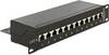 Delock 43297 12 ulaza mreža patch panel CAT 6 1 U crna opremljena