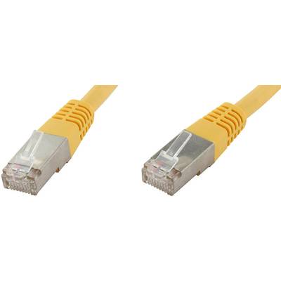 Žuti Ethernet kabel s RJ45 utičnicama na oba kraja.