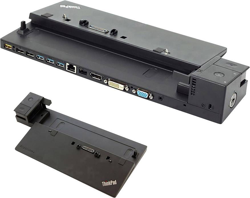 Priključna stanica s više priključnih mogućnosti: USB, Ethernet, HDMI, DVI i VGA, namijenjena laptop serijama ThinkPad.
