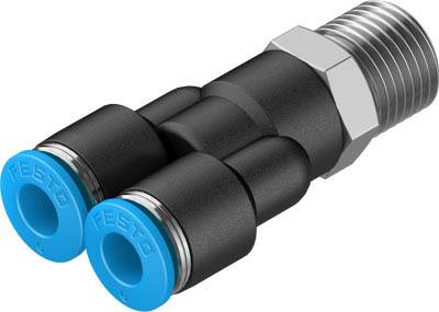 FESTO Y-priključak 153140 QSY-1/4-6 Vanjski navoj: R1/4 Ø cijevi: 6 mm Veličina navoja: R1/4 1 St.