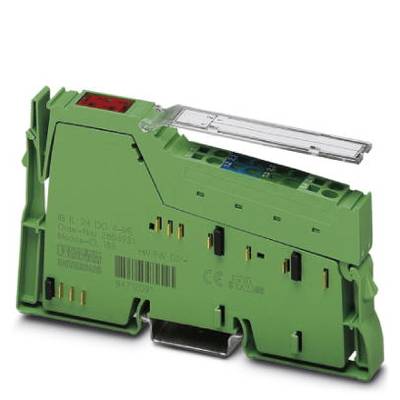 Zeleni elektronički modul s nekoliko utičnih priključaka i prozirnim poklopcem. Ima tehničke natpise.