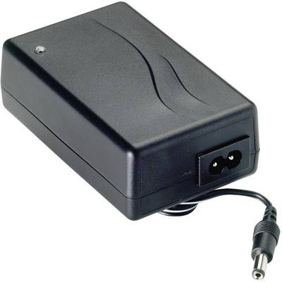 Crni mrežni adapter s priključkom za utičnicu i povezanim niskonaponskim utikačem.
