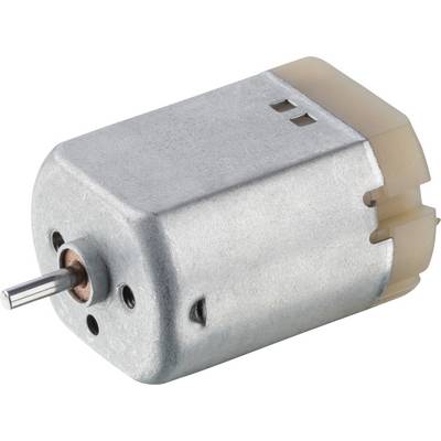 Mali istosmjerni elektromotor s metalnim kućištem i jednom osovinom. Pogodan za primjene poput modela ili malih mehaničkih uređaja.