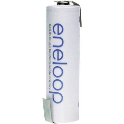 Punjiva baterija s natpisom 'eneloop' i 'Ready to use Rechargeable Battery', prikazana uspravno.