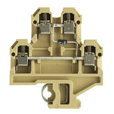 Element-serieklem DK 4/32 1D CSA A1 0484060000 Beige, Geel Weidmüller 25 stuk(s)