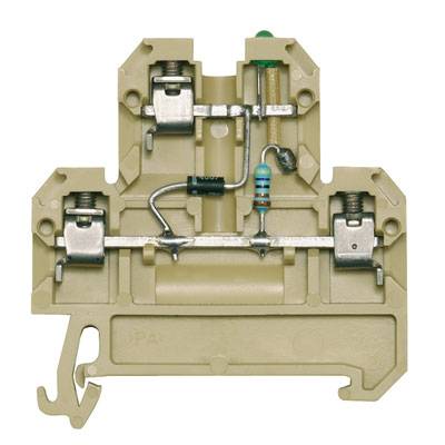 Weidmüller 0210060000 Doorgangsserieklem Schroeven Beige, Geel 25 stuk(s)