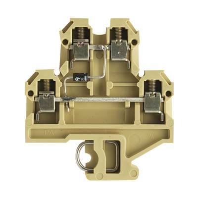 Weidmüller 0467960000 Componentenserieklem Schroeven Beige, Geel 25 stuk(s)