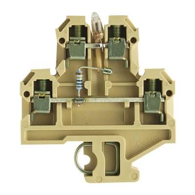 Weidmüller 0569560000 Doorgangsserieklem Schroeven Beige, Geel 25 stuk(s)