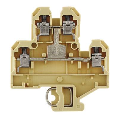 Weidmüller 0590260000 Doorgangsserieklem Schroeven Beige, Geel 100 stuk(s)