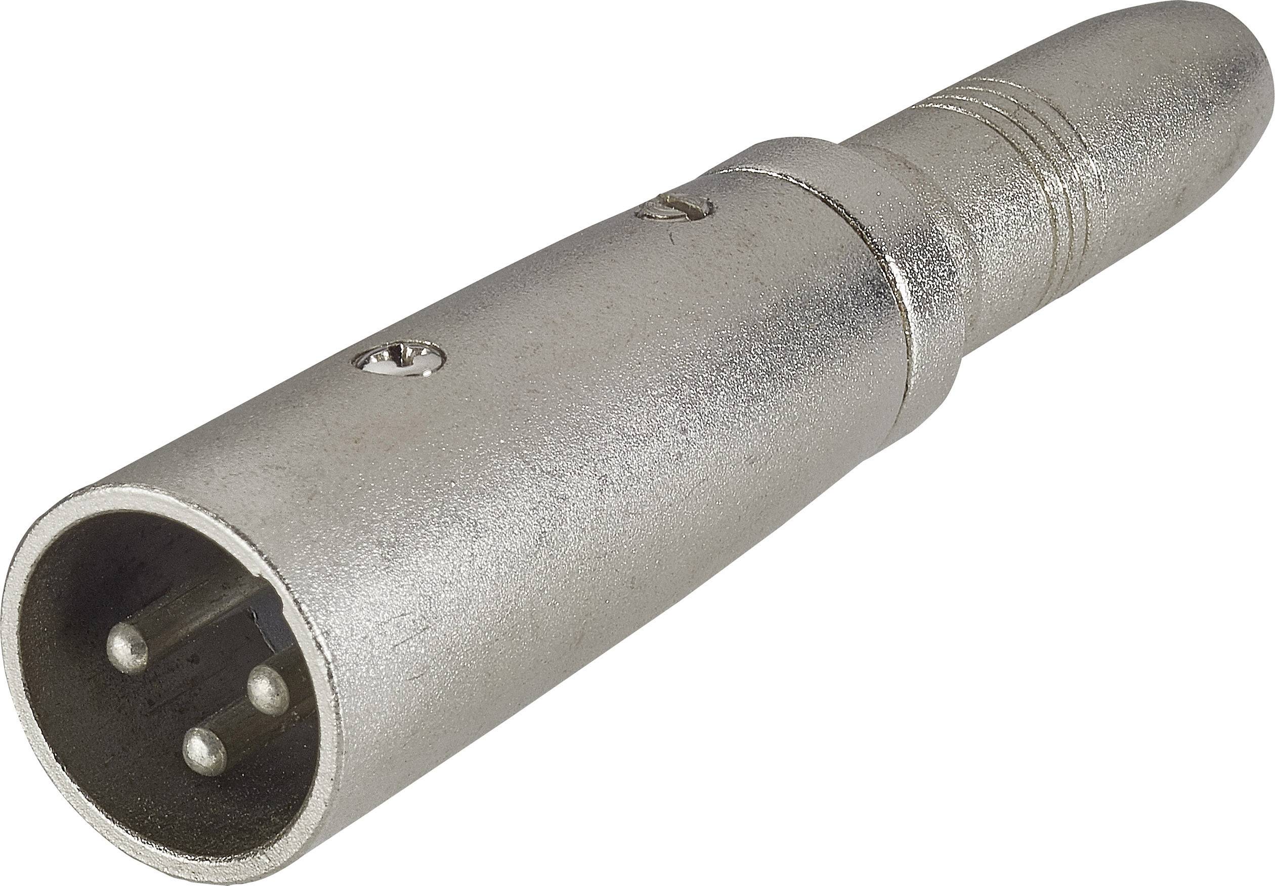 Paccs audio adapter [1x muški konektor XLR - 1x priključna doza za 6,3 mm banana utikač] srebrna