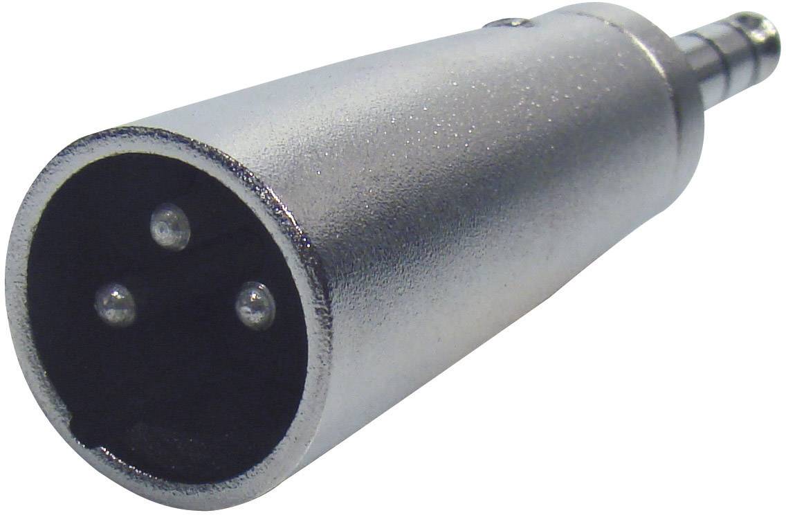 Paccs audio adapter [1x 6,3 mm banana utikač - 1x muški konektor XLR] srebrna