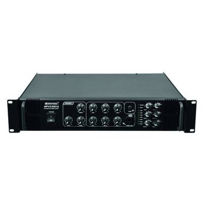 Crni audio mikser s nekoliko gumbi i potenciometara na prednjoj strani, pogodan za profesionalnu audio reprodukciju.
