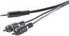SpeaKa Professional SP-1300904 Cinch / utičnica audio priključni kabel [2x muški cinch konektor - 1x 3,5 mm banana utikač] 5.00 m siva