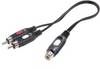 SpeaKa Professional SP-7869924 Cinch audio Y-adapter [2x muški cinch konektor - 1x ženski cinch konektor] crna