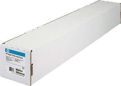 Bijela kartonska ambalaža za HP Bright White Inkjet papir, pravokutnog oblika, s naljepnicom proizvoda i barkod oznakom.